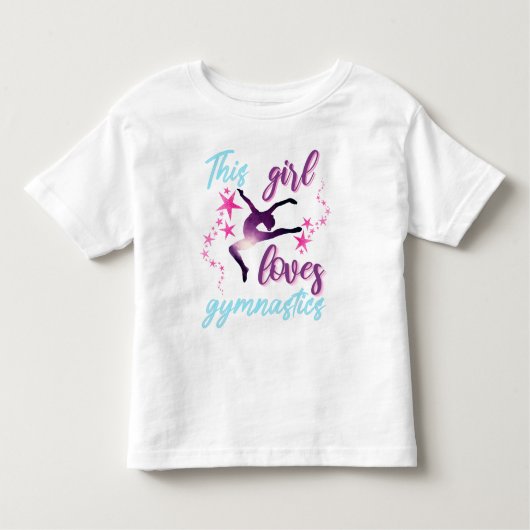 Dit Meisje Houdt Van Turnsterren Sprong Kinder Shirts (Voorkant)