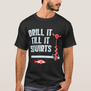 Dit meisje houdt van vissen Rood Zwart Bruin Lette T-shirt