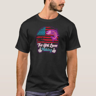 Dit meisje houdt van vissen Vrouwen Visser meisje  T-shirt