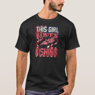 Dit meisje houdt van vissen Vrouwen Visser meisje T-shirt