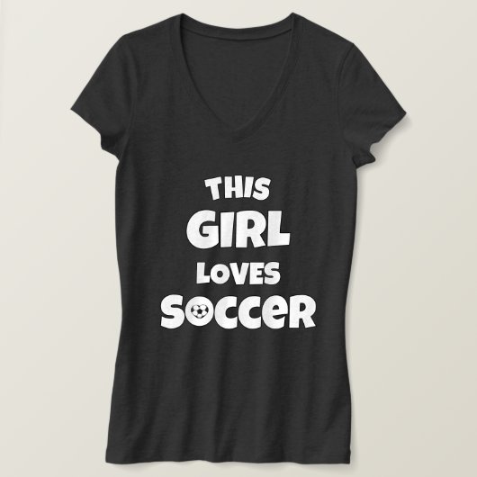 Dit meisje houdt van voetbal t-shirt (Design voorkant)