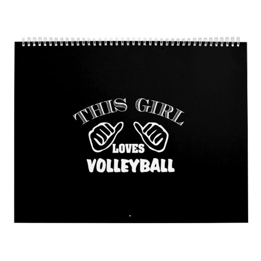 dit meisje houdt van volleybal kalender (Hoes)