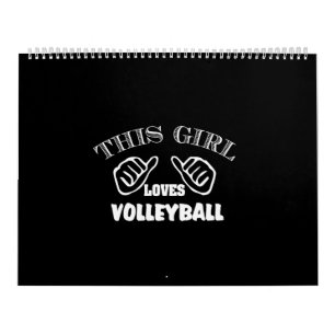 dit meisje houdt van volleybal kalender