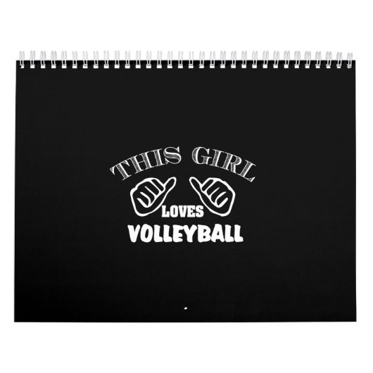 dit meisje houdt van volleybal kalender (Hoes)