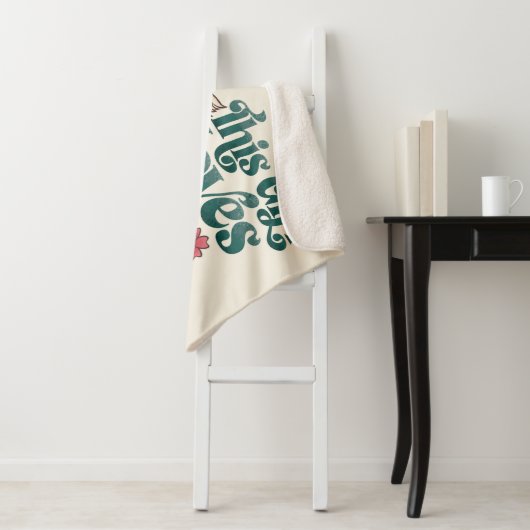 Dit meisje houdt van vossen met bloemen sherpa deken (In situ)