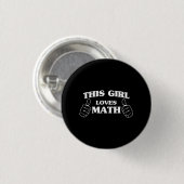 Dit meisje houdt van Wiskunde Ronde Button 3,2 Cm (Voorkant /achterkant)