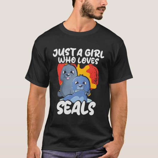Dit meisje houdt van zeehonden t-shirt