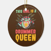 Dit meisje is een drummer koningin keramisch ornament (Links)