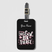 Dit meisje is een fervent meisje bagagelabel (Voorkant (verticaal))