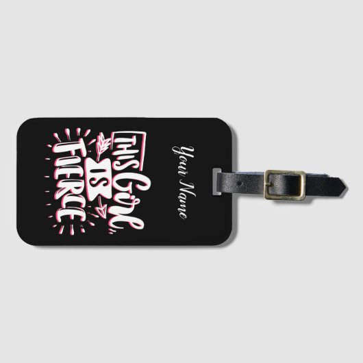 Dit meisje is een fervent meisje bagagelabel (Voorkant (horizontaal))