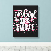 Dit meisje is een fervent meisje canvas afdruk (Insitu (Houten vloer))