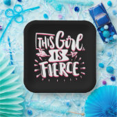 Dit meisje is een fervent meisje papieren bordje (Feest)