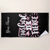 Dit meisje is een fervent meisje strandlaken (Voorkant)