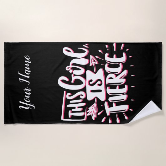 Dit meisje is een fervent meisje strandlaken (Voorkant)