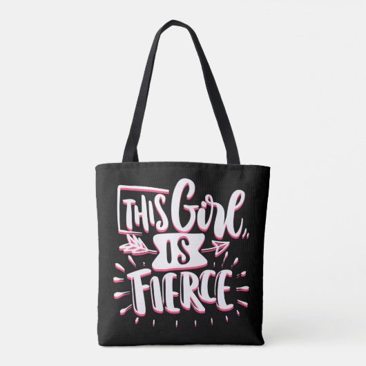Dit meisje is een fervent meisje tote bag (Achterkant)