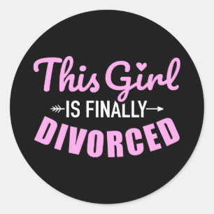 Dit meisje is eindelijk gescheiden ronde sticker