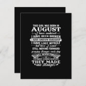 Dit meisje is geboren in augustus Verjaardagscadea Kaart (Voorkant / Achterkant)