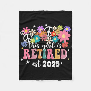Dit meisje is gepensioneerd 2025 Retro Shirt Flora Fleece Deken