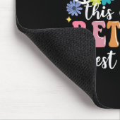 Dit meisje is gepensioneerd 2025 Retro Shirt Flora Muismat (Hoek)