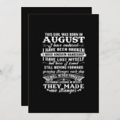 Dit meisje is in augustus jarig verjaardagscadeau kaart (Voorkant / Achterkant)