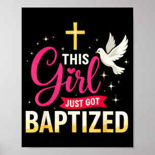 Dit Meisje Is Net Gedoopt T-shirt Meisjes Doop Sh Poster