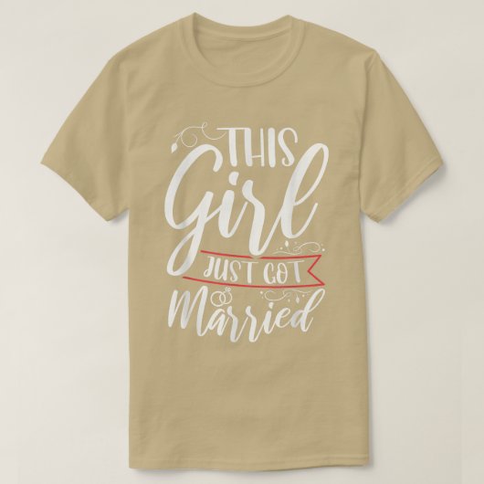 Dit meisje is net getrouwd met Bride1188 T-shirt (Design voorkant)
