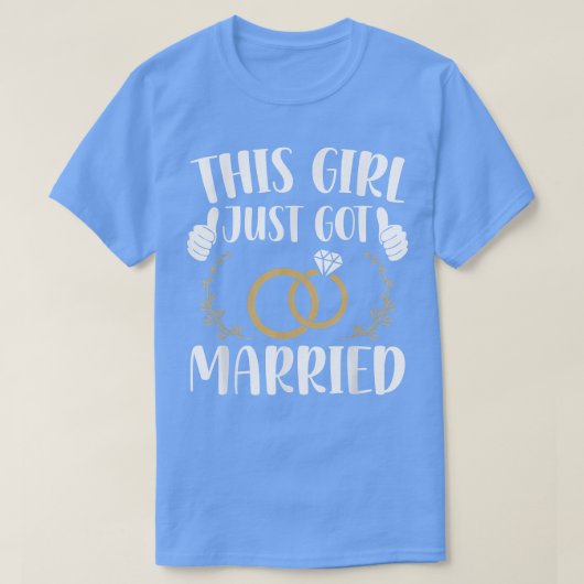 Dit meisje is net getrouwd met Bride 504 T-shirt (Design voorkant)