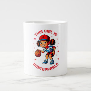 Dit meisje is niet te stoppen grote koffiekop