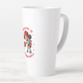 Dit meisje is niet te stoppen latte mok (Rechterhoek)