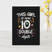 Dit meisje is nu 10 | 10e verjaardag van giftmeisj kaart (Gele Bloem)