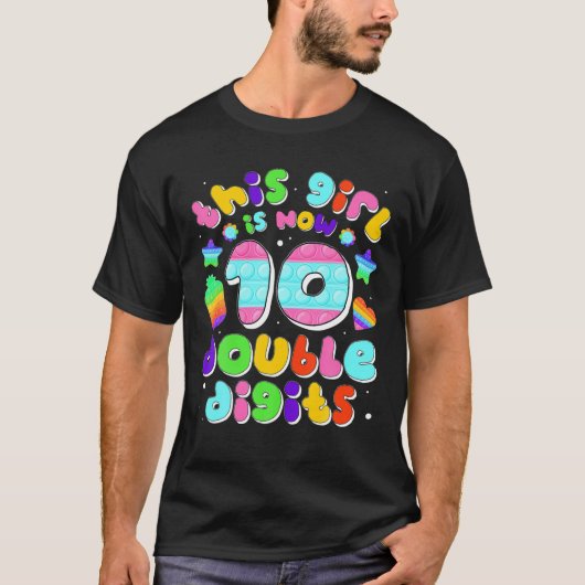 Dit meisje is nu 10-cijferige 10e verjaardag t-shirt (Voorkant)
