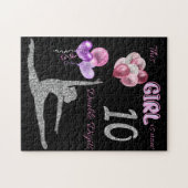 Dit meisje is nu 10 dubbelcijferige gymnastiek legpuzzel (Horizontaal)