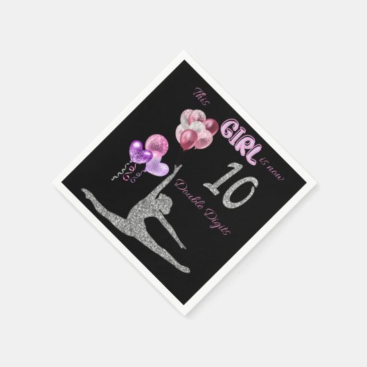 Dit meisje is nu 10 dubbelcijferige gymnastiek servet (Hoek)