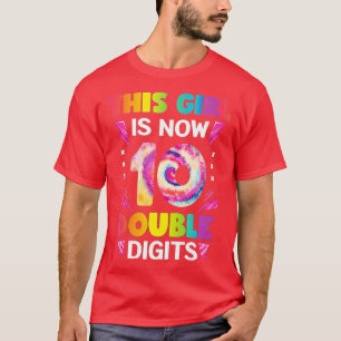 Dit meisje is nu 10 dubbelcijferige kleurstof op d t-shirt