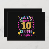 Dit meisje is nu 10 Dubbele cijfers Tie Dye Briefkaart (Voorkant / Achterkant)