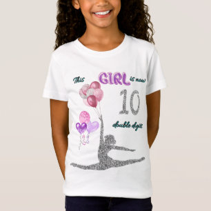 Dit meisje is nu 10 Dubbele cijfers turnen T-shirt