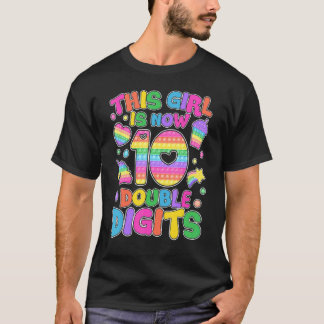 Dit meisje is nu 10 Pop met twee cijfers De tiende T-shirt