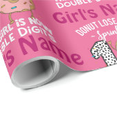 Dit meisje is nu 10e verjaardag donut met twee cij cadeaupapier (Rol Hoek)