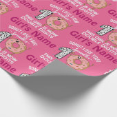 Dit meisje is nu 10e verjaardag donut met twee cij cadeaupapier (Hoek)