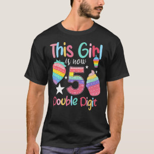 Dit meisje is nu 5 dubbele cijfers Pop het 5e gebo T-shirt