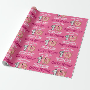 Dit meisje is nu dubbele cijfers 10e verjaardag Do Cadeaupapier