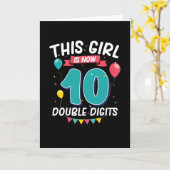Dit meisje is nu tien | 10e verjaardag cadeau meis kaart (Gele Bloem)