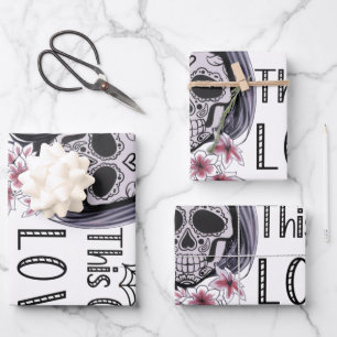 Dit meisje is verliefd op Halloween Inpakpapier Vel