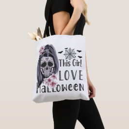 Dit meisje is verliefd op Halloween Tote Bag