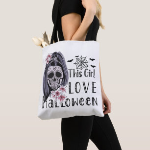 Dit meisje is verliefd op Halloween Tote Bag