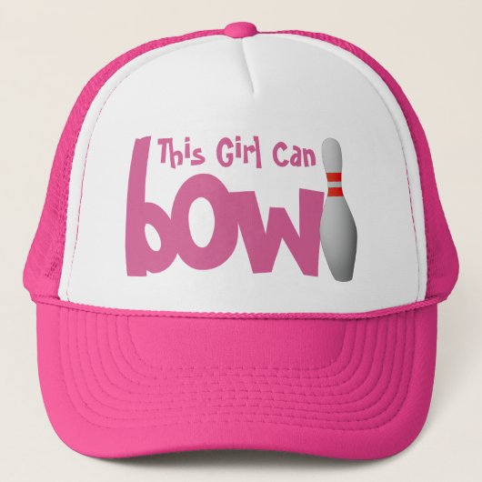 Dit meisje kan Bowl Bowler Trucker Pet (Voorkant)