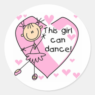 Dit meisje kan dans T-shirts en cadeaus Ronde Sticker