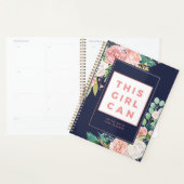Dit meisje kan positief Motivatie bloemen Planner (Display)