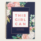 Dit meisje kan positief Motivatie bloemen Planner (Voorkant)