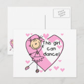 Dit meisje kan T-shirts en geschenken dansen Briefkaart (Voorkant / Achterkant)